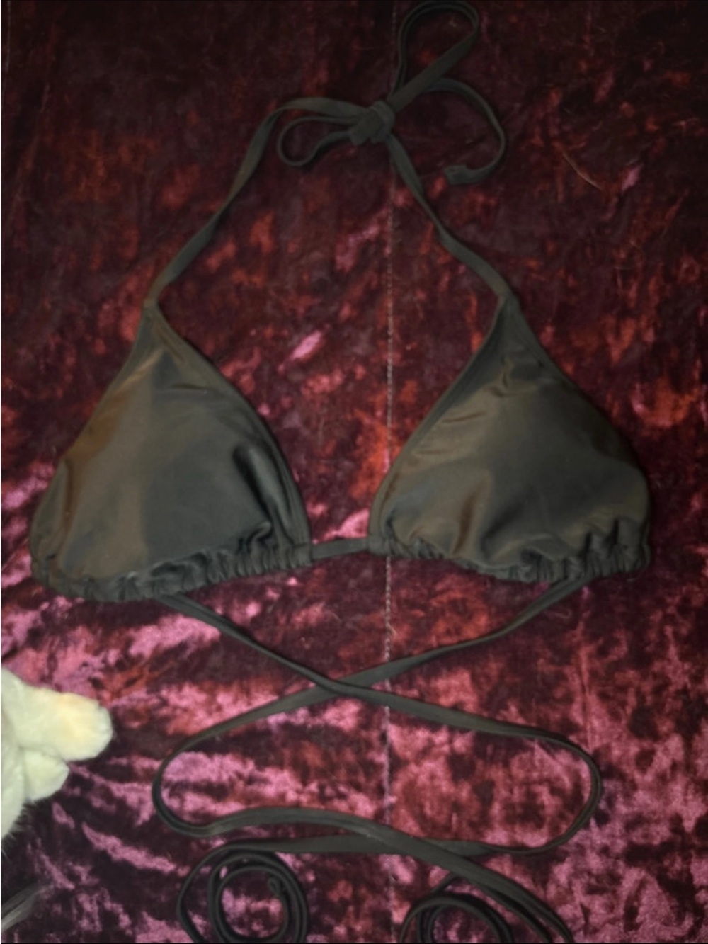 black bikini top